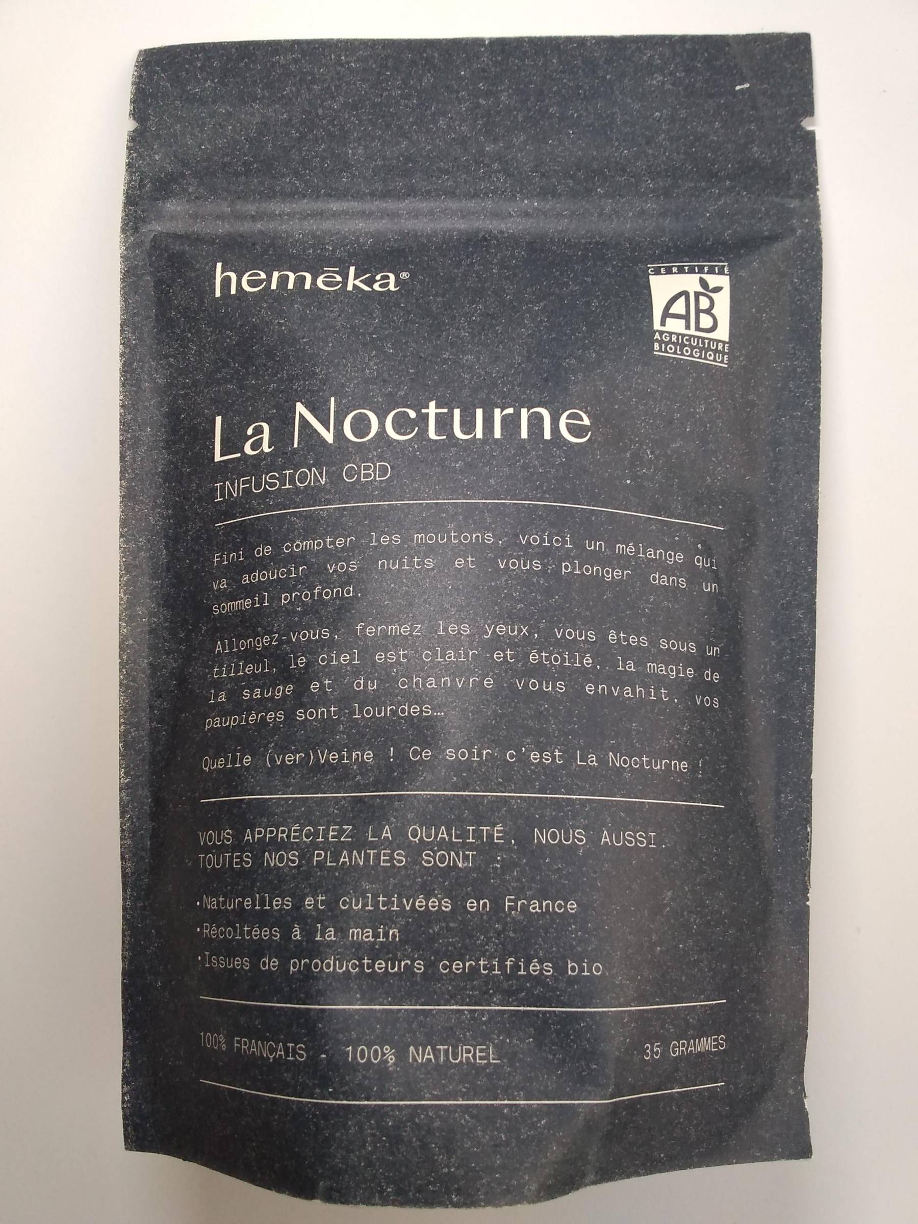 Tisane CBD bio La Nocturne 35g - Heméka