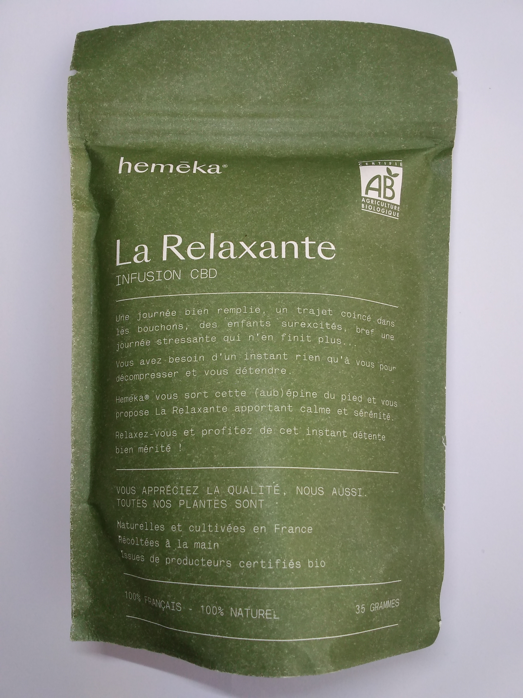  Tisane CBD bio La Relaxante 35g - Heméka